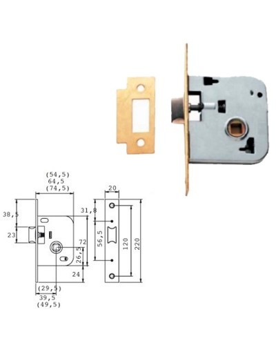 Cerradura Tesa 2005-hl/50