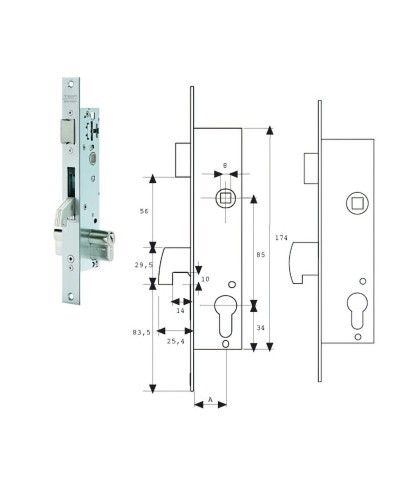 Cerradura Tesa 2240/20/3ai