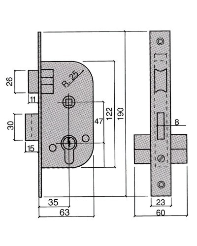 Cerradura Ucem 5134-hl/40