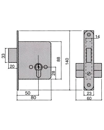 Cerradura Ucem 5300-hl/50