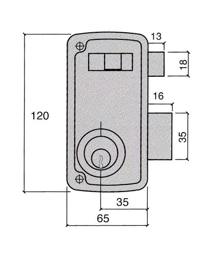 Cerradura Ucem 4056-a-hb/65/ Derecha