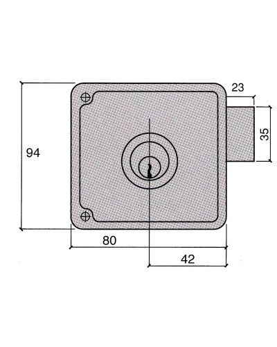 Cerradura Ucem 4124-hb/ 8/ Derecha