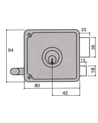 Cerradura Ucem 4125-hb/10/ Derecha