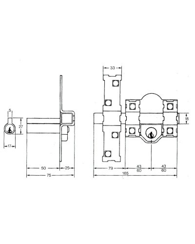 Cerrojo Fac 301-l/ 80-p