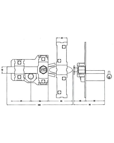 Cerrojo Fac 303-l/115-p/ Derecha