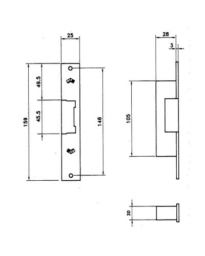 Cerradura Jis 12 Voltios 842-901g Frente Gris