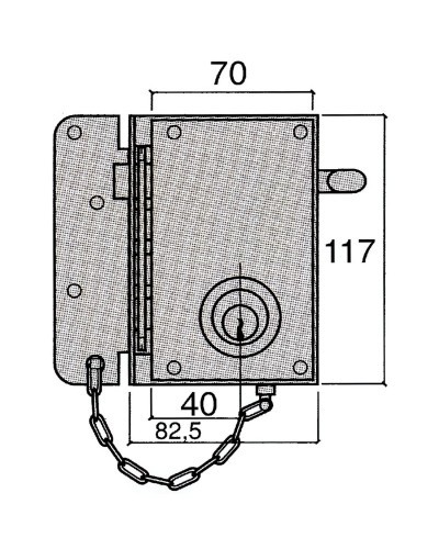 Cerradura Ucem 4500-hb/ Izquierda