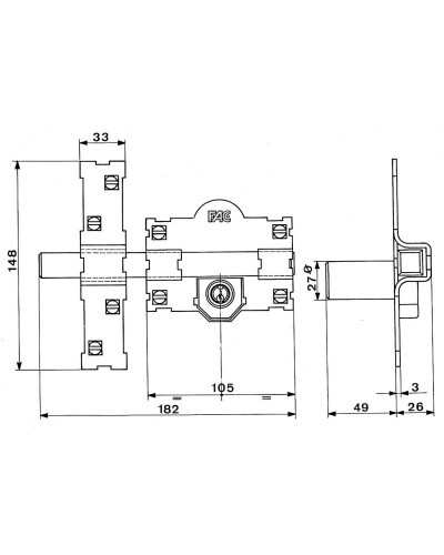 Cerrojo Fac 101-l/105-p   Bombillo 70