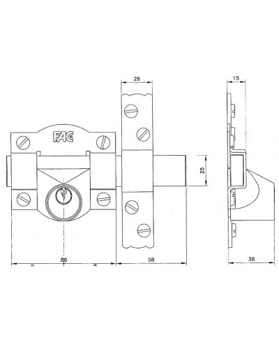 Cerrojo Fac 91-c/ 80-p