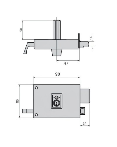 Cerradura Cvl 125a/ 8/he Derecha