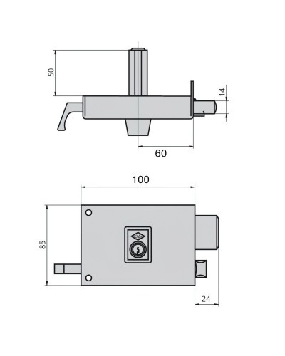 Cerradura Cvl 125ar/ 10/he Derecha