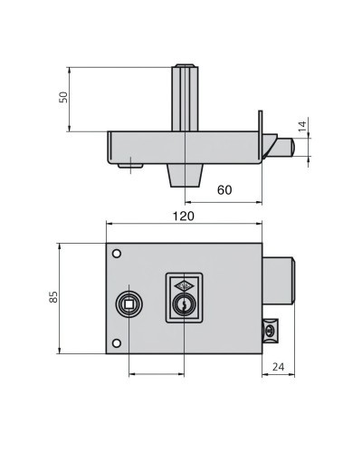 Cerradura Cvl 125br/ 12/he Derecha