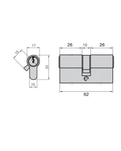 Cilindro Cvl 5982/26x26/ln Leva Larga