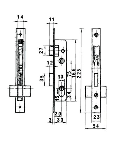 Cerradura Lince 5560n    Hn/20 mm.