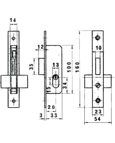 Cerradura Lince 5562n    Hn/20 mm.