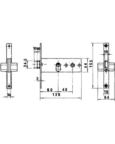 Cerradura Lince 5577     Ln/60 mm.