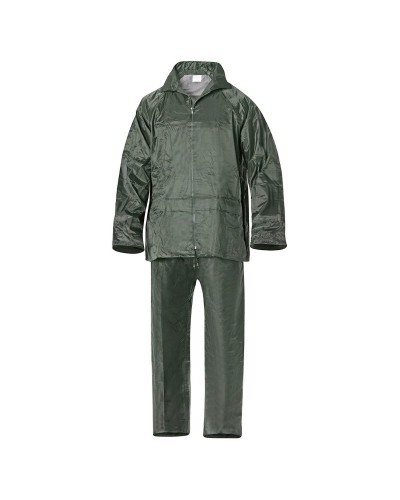 Traje de Agua Impermeable Verde Nylon    Talla 7-L