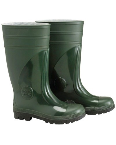 Botas Goma Altas Verdes Seguridad Nº 47 (Par)