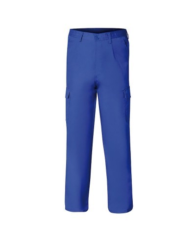 Pantalon De Trabajo Largo, Color Azul, Multibolsillos, Resistente, Talla 40