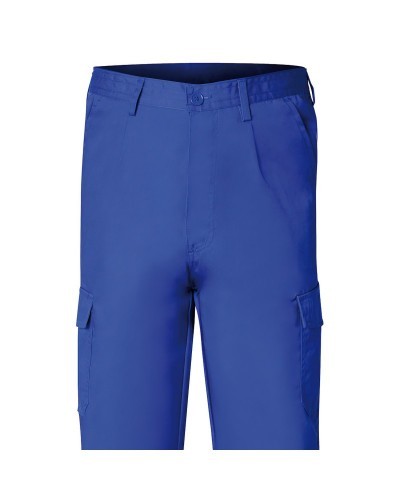 Pantalon De Trabajo Largo, Color Azul, Multibolsillos, Resistente, Talla 40