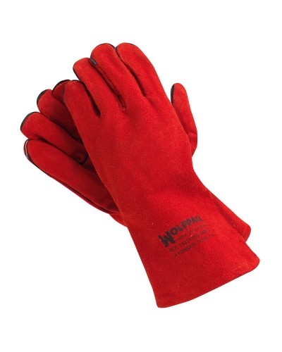 Guantes Soldar Denso Rojo Largo (Par)