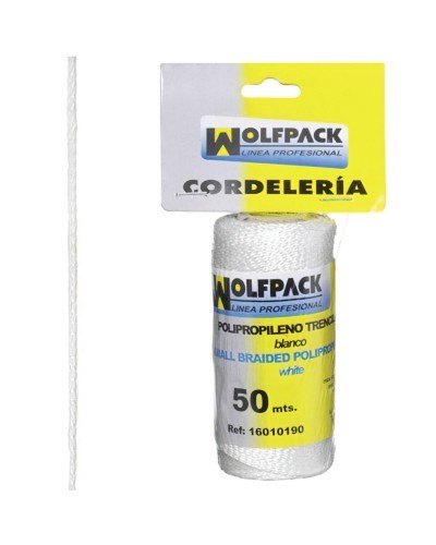 Cuerda Trencilla Polipropileno Blanco (Bobina 50 Metros)