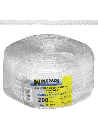 Cuerda Trenzada Plástico Blanca (Bobina 200 m.)