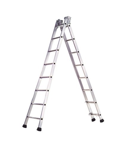 Escalera Aluminio Industrial Pronor 2 Tramos 14+14 Peldaños