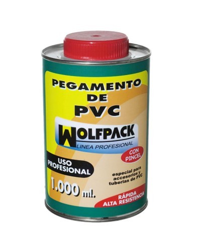 Pegamento Pvc Wolfpack Con Pincel 1000 ml.