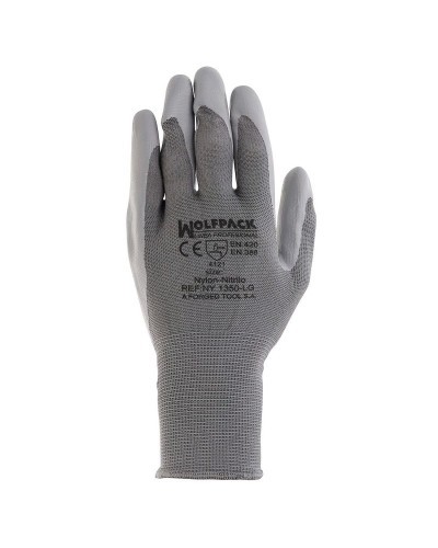 Guantes Nitrilo / Nylon Impregnado con Colgador 7" (Par)