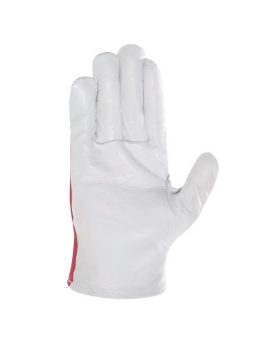 Guantes Piel / Lona Con Colgador 8" (Par)