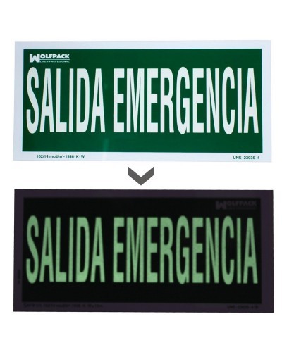 Cartel Salida De Emergencia 15x30 cm.