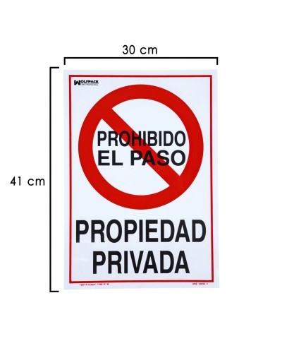 Cartel Propiedad Privada 41x30 cm.