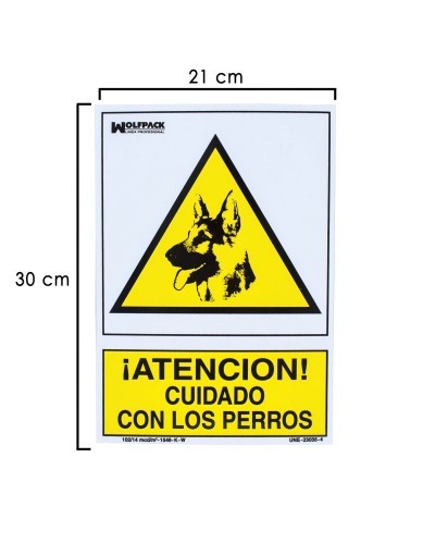 Cartel Cuidado Con Los Perros 30x21 cm.