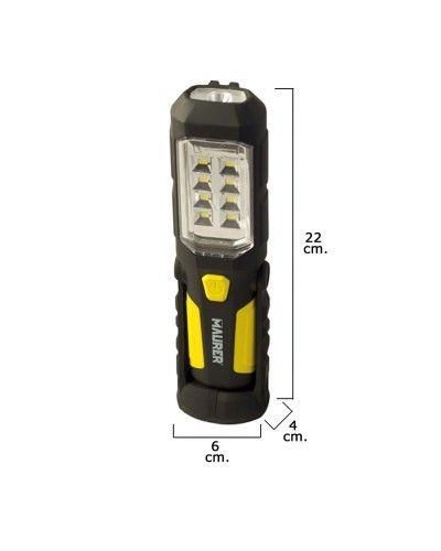 Linterna Led Recargable 8 Led Mas 1 Led Frontal (250 Lumenes)