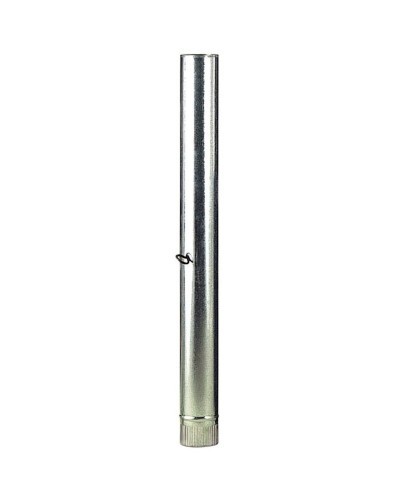 Wolfpack Tubo Estufa Acero Galvanizado Ø 100 mm, Ideal Estufas de Leña, Chimenea, Alta resistencia, Conducto Humos. Con Llave