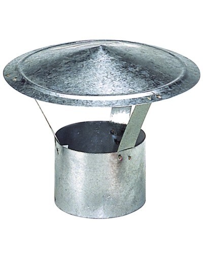 Wolfpack Sombrero Galvanizado para Estufa, Chimenea, Extracción de Humos, Para tubo Ø 110 mm.