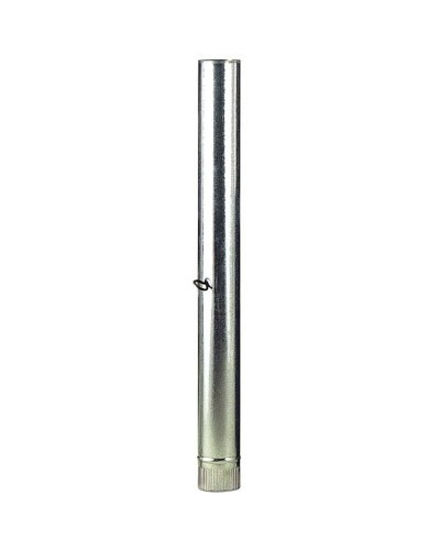 Wolfpack Tubo Estufa Acero Galvanizado Ø 110 mm, Ideal Estufas de Leña, Chimenea, Alta resistencia, Conducto Humos. Con Llave