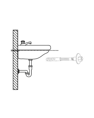 Kit Sanitario Fija Lavabo 10x110 mm. (2 Piezas)