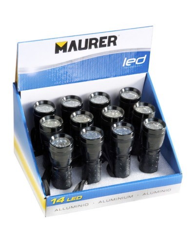 Linterna Maurer Led 14 3AAA (Expositor 12 piezas)