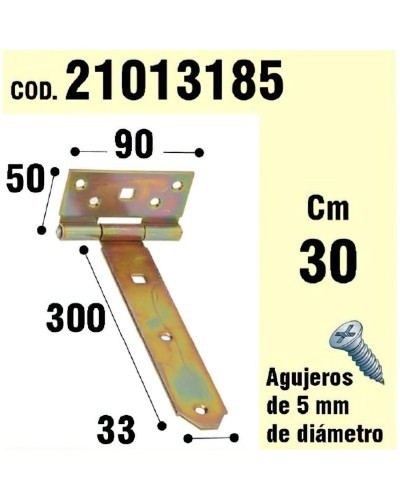 Soporte Para Madera Bisagra Bicromatado 300 mm.