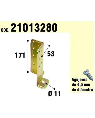 Soporte Para Madera Anclaje Bicromatado Regulable