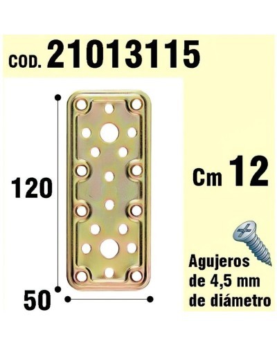 Soporte Para Madera Placa Bicromatada 50x120 mm.