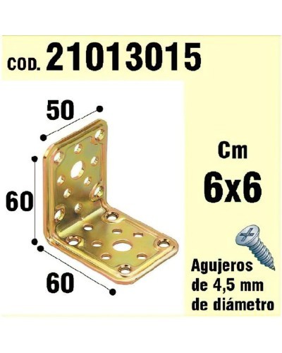 Soporte Para Madera Ángulo  50x 60x 60 mm.