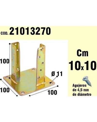 Soporte Para Madera Anclaje Bicromatado 100 mm.