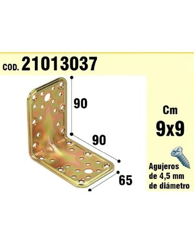 Soporte Para Madera Ángulo 65x90x90 mm. Espesor 2,5 mm.