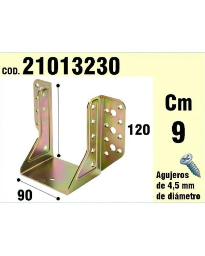 Soporte Para Madera Alas Exteriores bicromatado 90 mm.