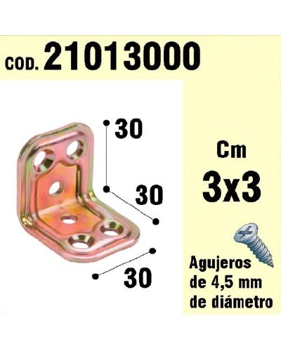 Soporte Para Madera Ángulo  30 x 30 x 30 mm.