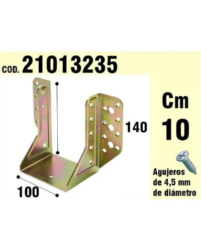 Soporte Para Madera Alas Exteriores bicromatado 100 mm.