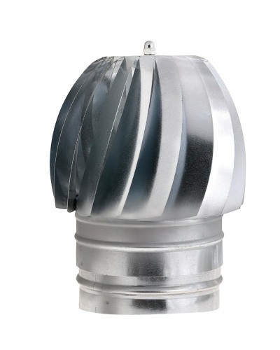 Wolfpack Sombrero Extractor Galvanizado para Estufa, Chimenea, Extracción de Humos, Para tubo Ø 200 mm.